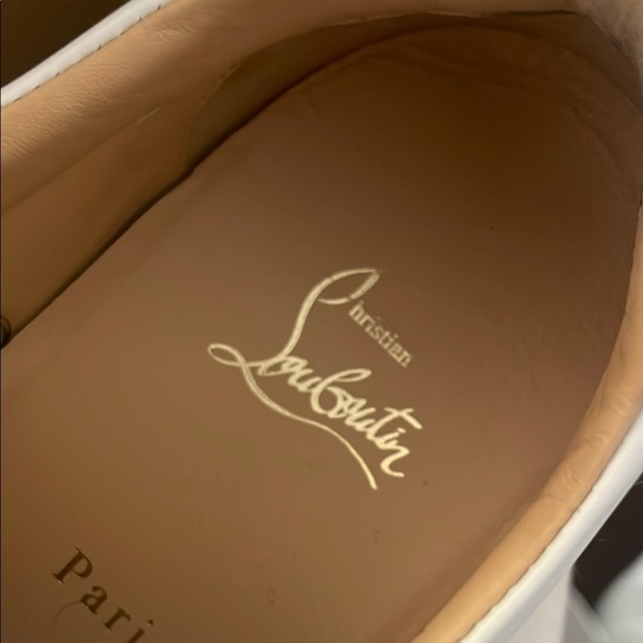 Christian Louboutin White and Red Athletic Shoes - Picture 2 of 9